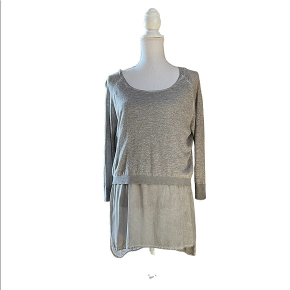 Womens cute pullover lightweight taupe sweater top - Picture 1 of 7